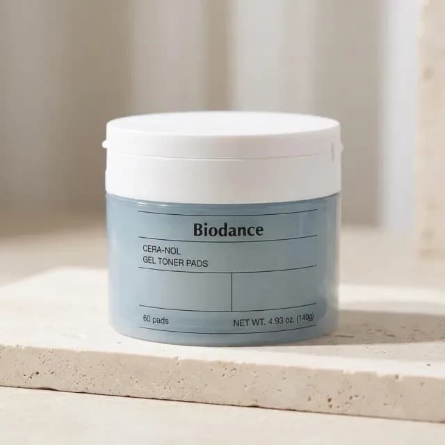پد تونر تسکین‌دهنده سرانول بایودنس - Biodance Cera-Nol Gel Toner Pads (نسخه آبی)