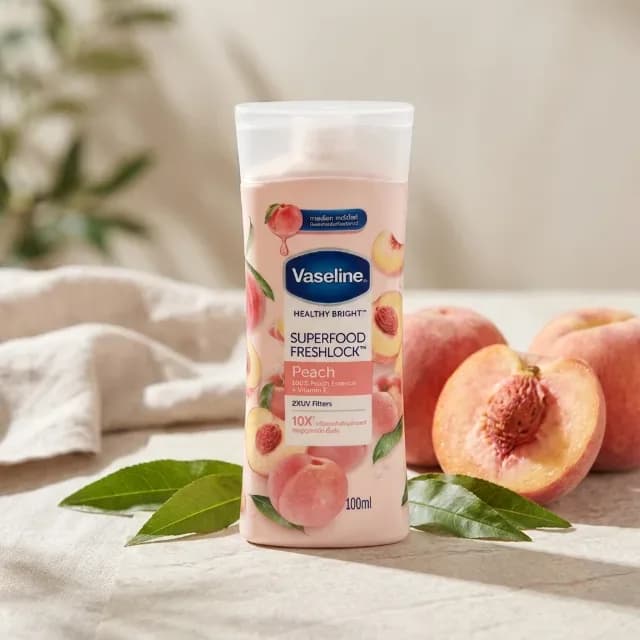 لوسیون بدن هلو سوپرفود وازلین (Vaseline) مدل FreshLock – حجم ۱۰۰ میلی‌لیتر