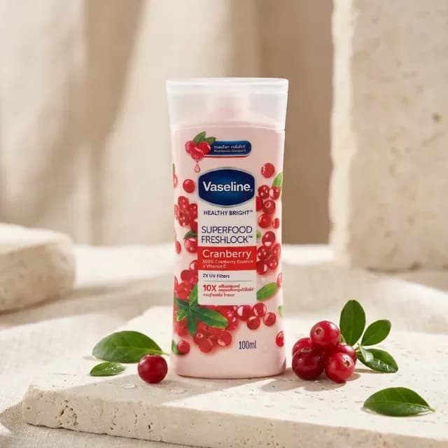 لوسیون بدن کرن‌بری سوپرفود وازلین (Vaseline) مدل FreshLock – حجم ۱۰۰ میلی‌لیتر